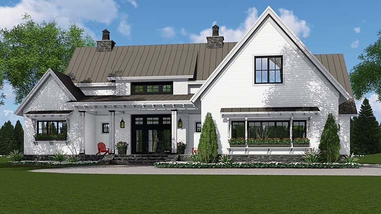 Country, Farmhouse, Southern, Traditional Plan with 2125 Sq. Ft., 3 Bedrooms, 3 Bathrooms, 2 Car Garage Picture 4