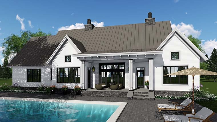 Country, Farmhouse, Southern, Traditional Plan with 2125 Sq. Ft., 3 Bedrooms, 3 Bathrooms, 2 Car Garage Picture 5