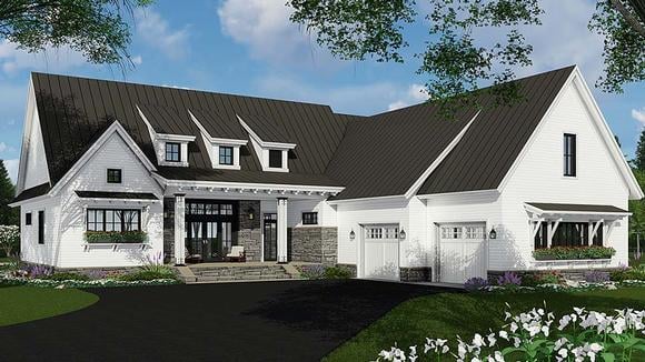 Bungalow, Cottage, Craftsman, Ranch House Plan 42689 with 3 Beds, 3 Baths, 2 Car Garage Elevation