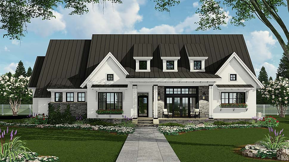 Country, Farmhouse, Traditional House Plan 42691 with 3 Beds, 3 Baths, 2 Car Garage Elevation