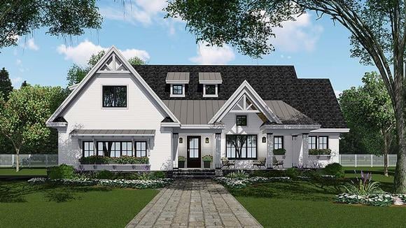 Bungalow, Country, Craftsman, Farmhouse, Traditional House Plan 42694 with 4 Beds, 4 Baths, 2 Car Garage Elevation