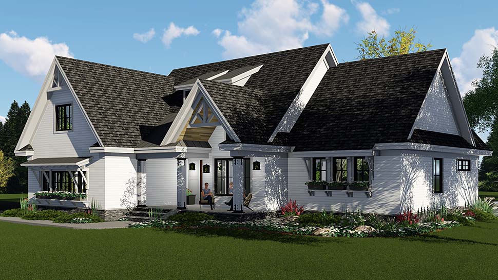 Country, Craftsman, Farmhouse, Southern Plan with 2148 Sq. Ft., 3 Bedrooms, 3 Bathrooms, 2 Car Garage Picture 2