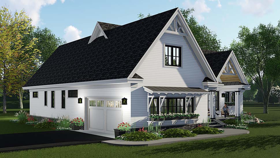 Country, Craftsman, Farmhouse, Southern Plan with 2148 Sq. Ft., 3 Bedrooms, 3 Bathrooms, 2 Car Garage Picture 3