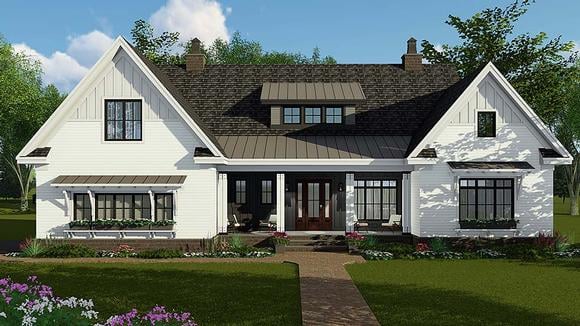 Country, Craftsman, Farmhouse House Plan 42697 with 4 Beds, 4 Baths, 2 Car Garage Elevation