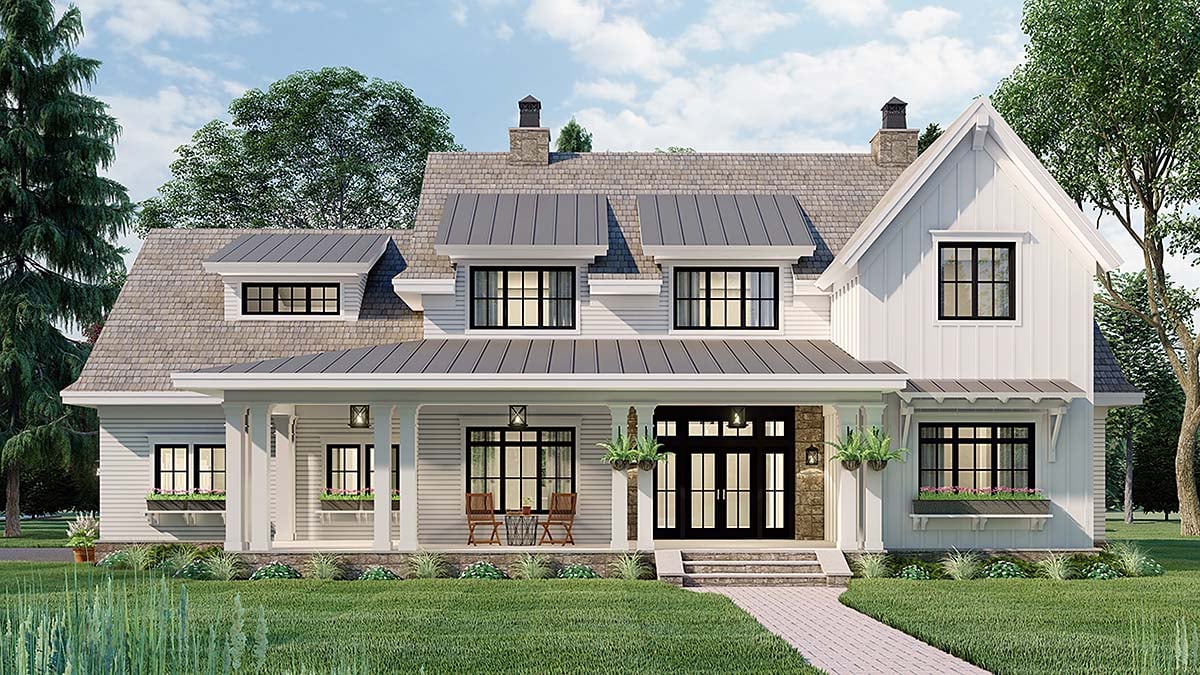 Country House Plan 42699 with 4 Beds, 4 Baths, 2 Car Garage Elevation