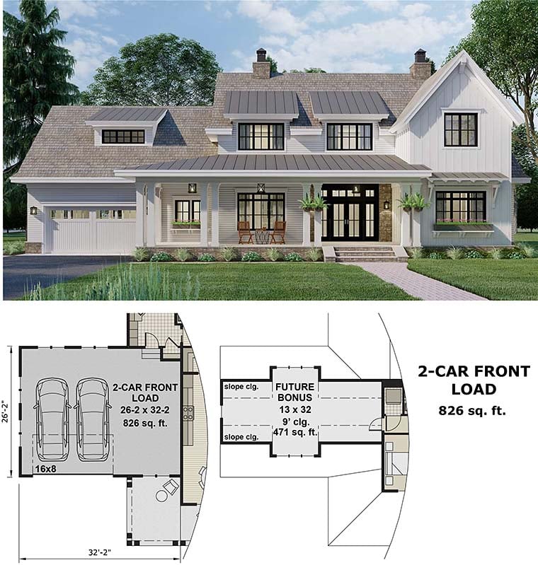 Country Plan with 2862 Sq. Ft., 4 Bedrooms, 4 Bathrooms, 2 Car Garage Picture 6