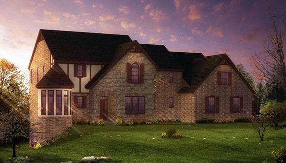 European, Tudor House Plan 42802 with 4 Beds, 4 Baths, 3 Car Garage Elevation