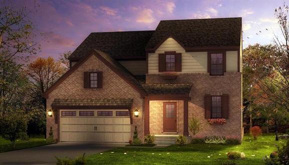 European, French Country, Tudor House Plan 42815 with 4 Beds, 3 Baths, 2 Car Garage Elevation