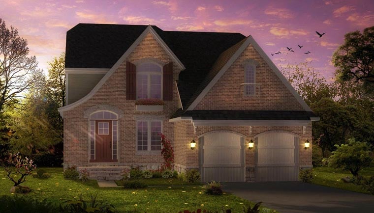 Cottage, Country, Craftsman House Plan 42828 with 4 Beds, 3 Baths, 2 Car Garage Elevation