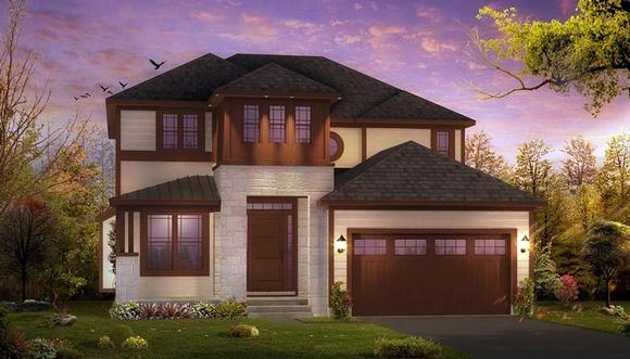 Contemporary House Plan 42839 with 3 Beds, 3 Baths, 2 Car Garage Elevation