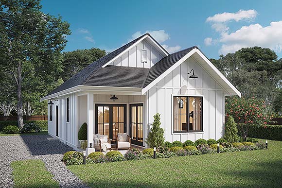 Farmhouse House Plan 42921 with 2 Beds, 2 Baths Elevation