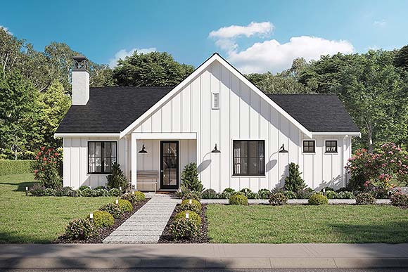 Country, Craftsman, Farmhouse, Ranch House Plan 42944 with 2 Beds, 2 Baths, 2 Car Garage Elevation