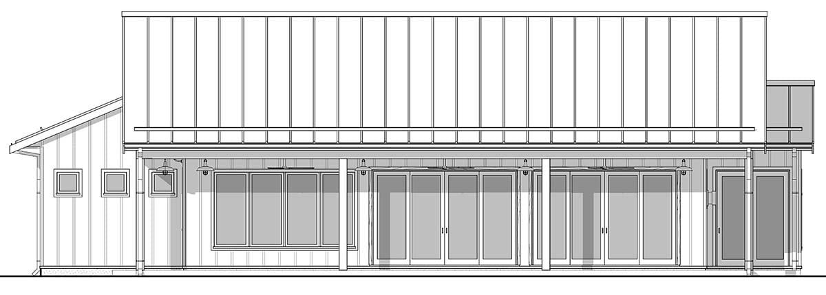 Barndominium, Country, Farmhouse Plan with 1943 Sq. Ft., 4 Bedrooms, 2 Bathrooms, 2 Car Garage Picture 2