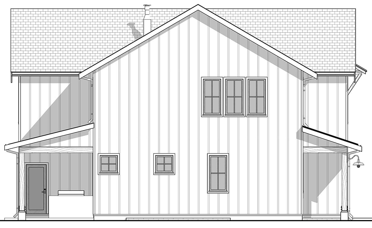 Country, Farmhouse Plan with 2995 Sq. Ft., 5 Bedrooms, 4 Bathrooms, 2 Car Garage Picture 3