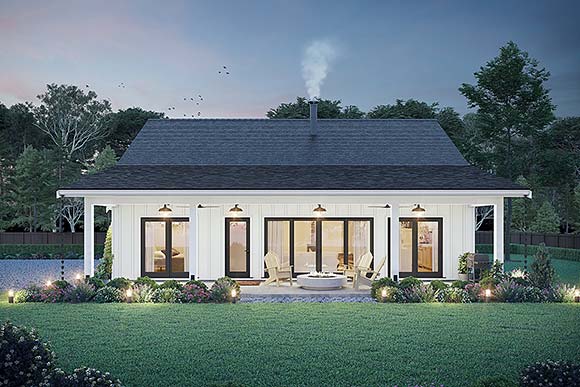 Cottage, Country, Farmhouse, Southern House Plan 42961 with 2 Beds, 2 Baths, 2 Car Garage Elevation