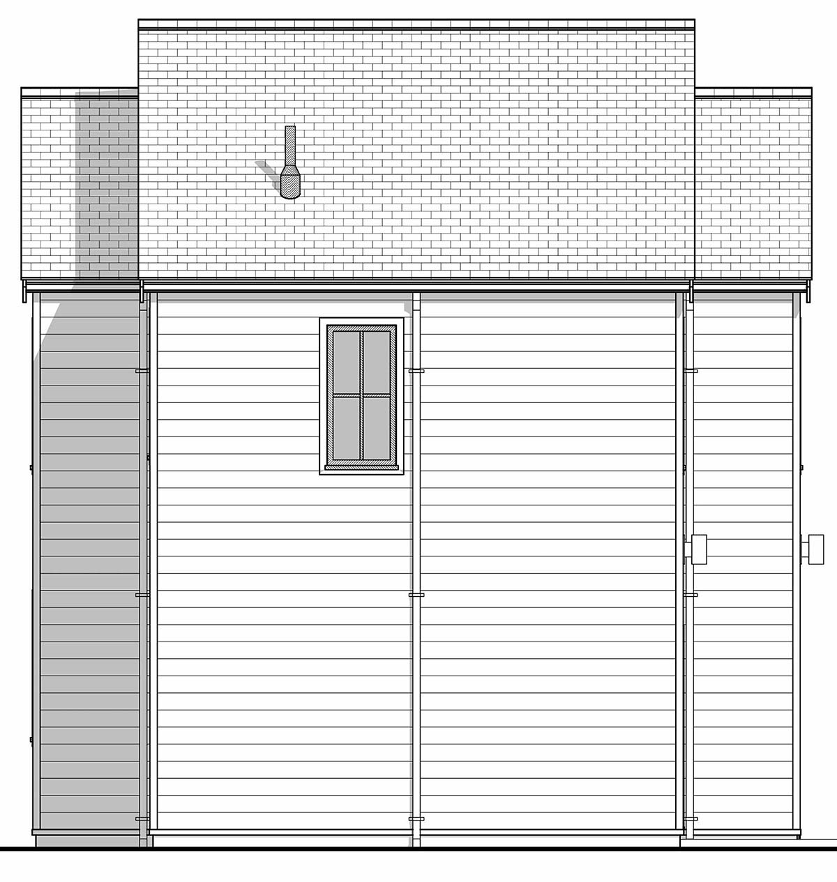 Contemporary Plan with 795 Sq. Ft., 2 Bedrooms, 1 Bathrooms, 2 Car Garage Picture 3