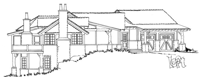 Country, Craftsman, Ranch Plan with 3050 Sq. Ft., 4 Bedrooms, 3 Bathrooms, 2 Car Garage Picture 2