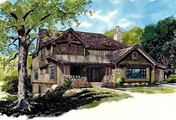 Bungalow, Cottage, Country, Craftsman House Plan 43224 with 5 Beds, 4 Baths, 1 Car Garage Elevation
