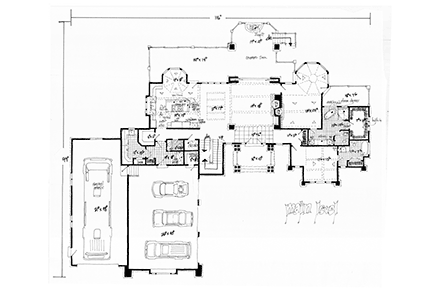 Craftsman House Plan 43252 with 6 Beds, 8 Baths, 2.5 Car Garage First Level Plan