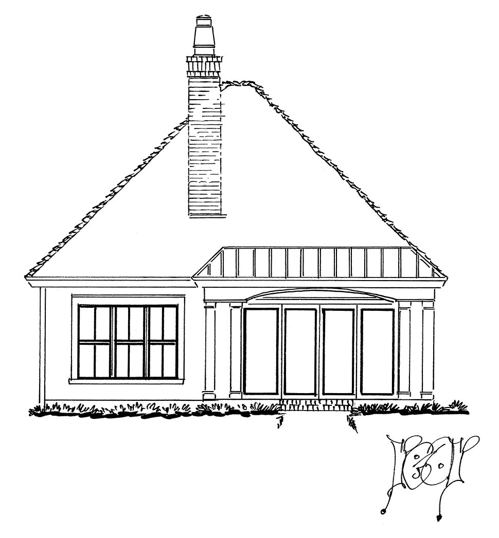 Bungalow, Cottage, Traditional Plan with 1371 Sq. Ft., 2 Bedrooms, 2 Bathrooms Picture 5