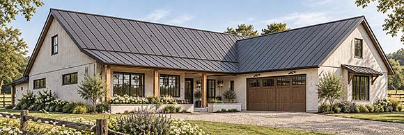 Contemporary, Country, Farmhouse House Plan 43272 with 2 Beds, 2 Baths, 2 Car Garage Elevation
