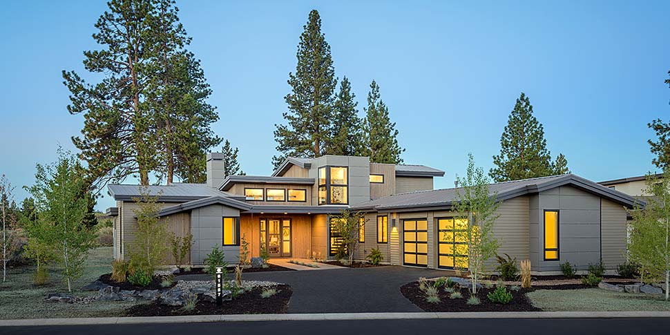 Contemporary, Modern Plan with 3217 Sq. Ft., 5 Bedrooms, 4 Bathrooms, 2 Car Garage Elevation