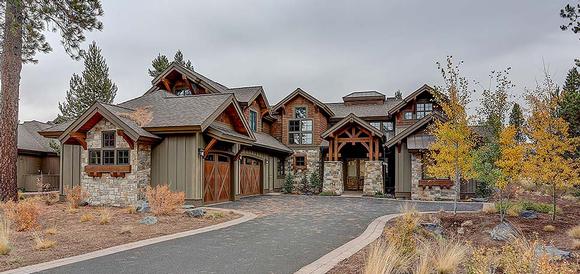 Craftsman House Plan 43325 with 5 Beds, 6 Baths, 3 Car Garage Elevation
