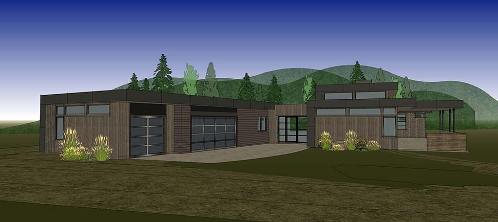 Modern Plan with 2818 Sq. Ft., 3 Bedrooms, 4 Bathrooms, 3 Car Garage Picture 12