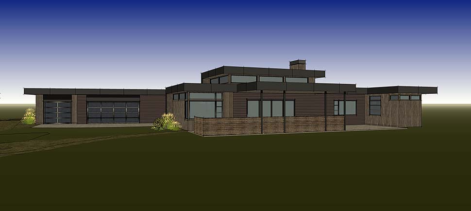 Modern Plan with 2818 Sq. Ft., 3 Bedrooms, 4 Bathrooms, 3 Car Garage Picture 14