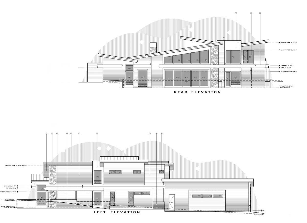 Contemporary Plan with 4356 Sq. Ft., 4 Bedrooms, 5 Bathrooms, 3 Car Garage Picture 42