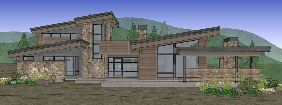 Contemporary, Modern Plan with 4006 Sq. Ft., 4 Bedrooms, 5 Bathrooms, 3 Car Garage Picture 39