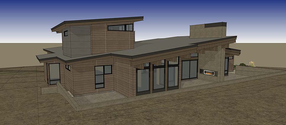 Contemporary, Modern Plan with 4169 Sq. Ft., 4 Bedrooms, 5 Bathrooms, 3 Car Garage Picture 50