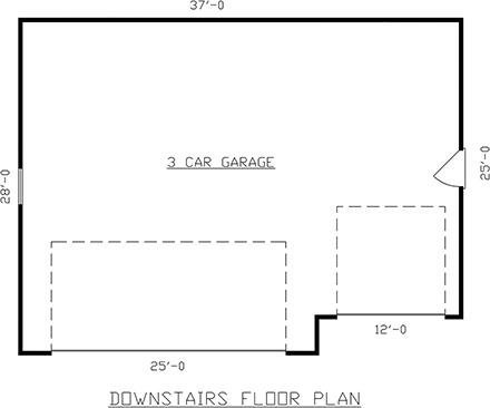 Traditional 3 Car Garage Plan 43405 First Level Plan