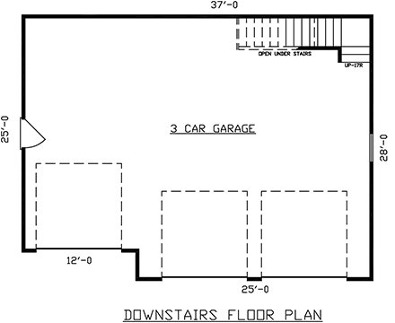 Traditional 3 Car Garage Plan 43411 First Level Plan