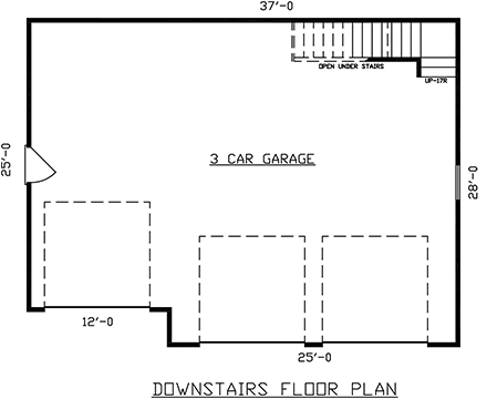Traditional 3 Car Garage Apartment Plan 43411 First Level Plan
