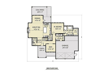 House Plan 43607 - Farmhouse Style With 2912 Sq Ft, 4 Bed, 2 Bath