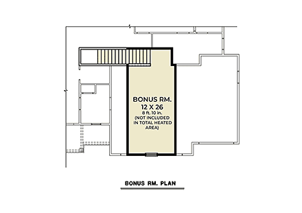 Craftsman, Traditional House Plan 43624 with 3 Beds, 2 Baths, 3 Car Garage Second Level Plan