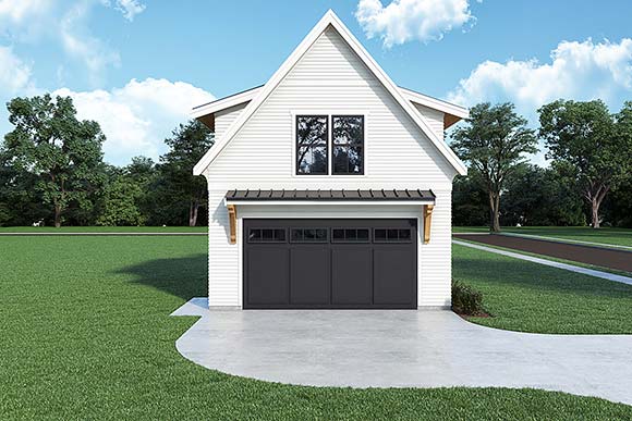 Farmhouse, Ranch, Traditional 2 Car Garage Plan 43652 with 1 Beds, 1 Baths Elevation