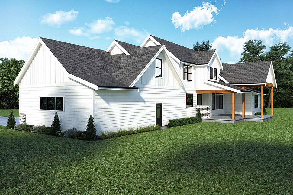 Contemporary, Farmhouse Plan with 2787 Sq. Ft., 3 Bedrooms, 3 Bathrooms, 3 Car Garage Picture 39
