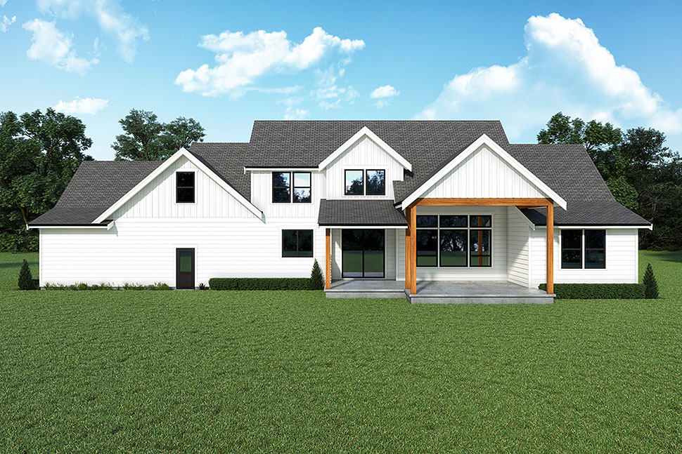 Contemporary, Farmhouse Plan with 2787 Sq. Ft., 3 Bedrooms, 3 Bathrooms, 3 Car Garage Picture 41