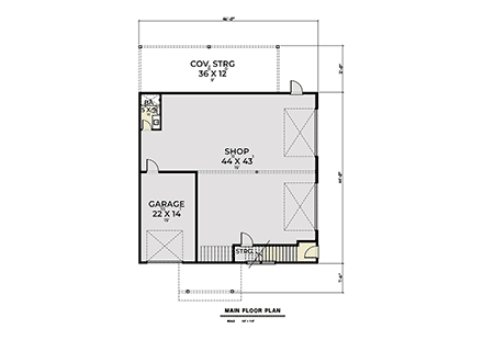 Contemporary Garage-Living Plan 43677 with 4 Beds, 3 Baths, 3 Car Garage First Level Plan