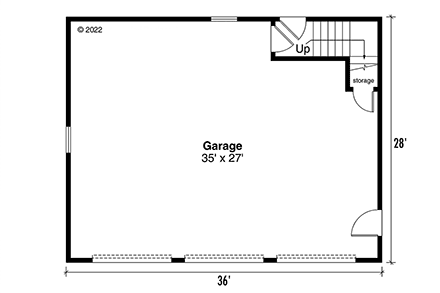 Cottage, Country 3 Car Garage Apartment Plan 43733 First Level Plan