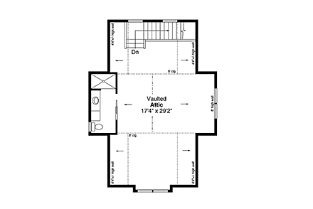 Cottage, Country, Craftsman 2 Car Garage Plan 43740 Second Level Plan