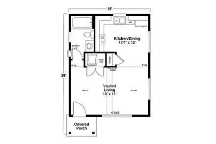 Cabin, Cottage, Country, Craftsman House Plan 43745 First Level Plan