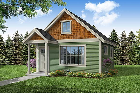 Cabin, Cottage, Country, Craftsman House Plan 43745 Elevation