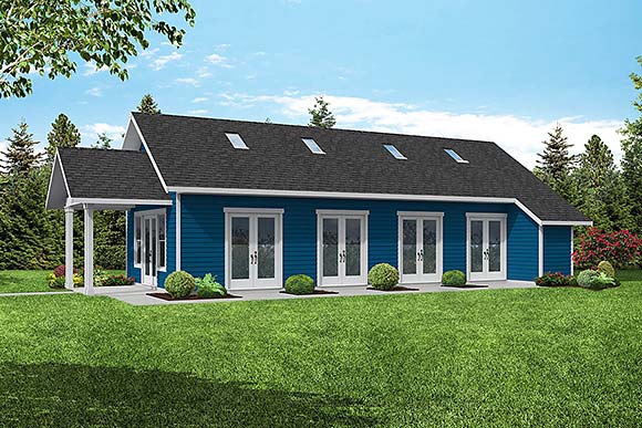 Country, Farmhouse, Ranch Misc Plan 43748 Elevation