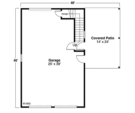 Country, Traditional 2 Car Garage Plan 43760 First Level Plan