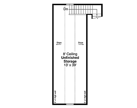 Country, Traditional 2 Car Garage Plan 43760 Second Level Plan