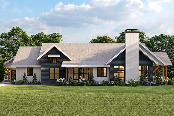 Country, Farmhouse, Ranch House Plan 43772 with 2 Beds, 3 Baths, 2 Car Garage Elevation