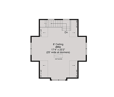 Cottage, Craftsman 2 Car Garage Plan 43797 Second Level Plan